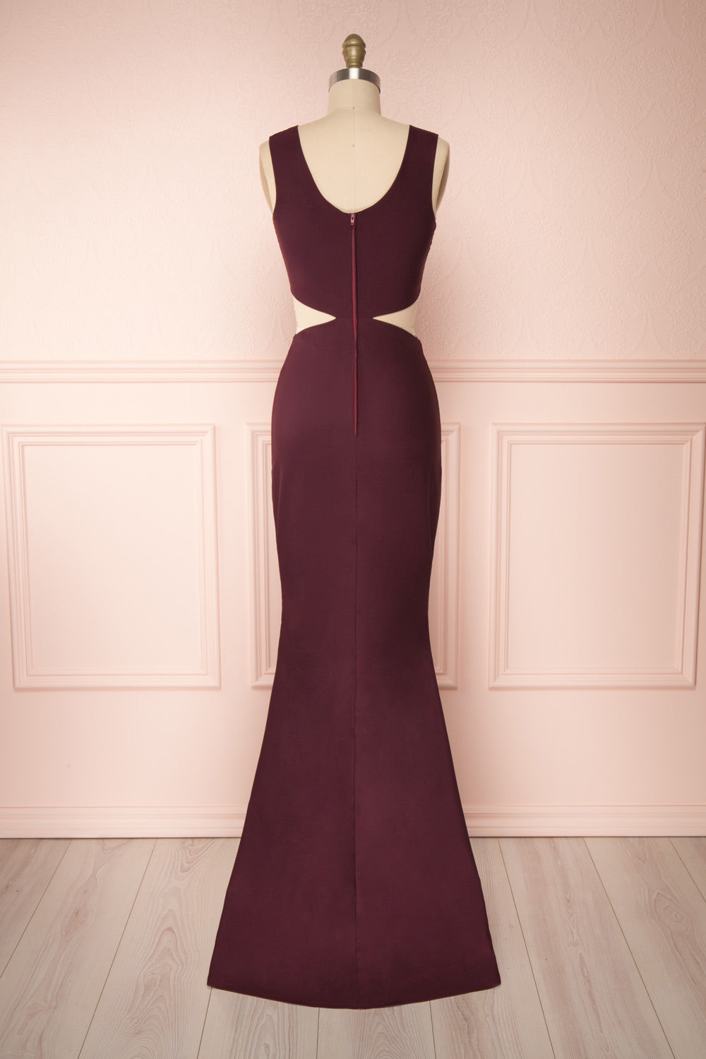 Vallata Wine | Burgundy Maxi Dress with Cut-Outs by Arti Gogna