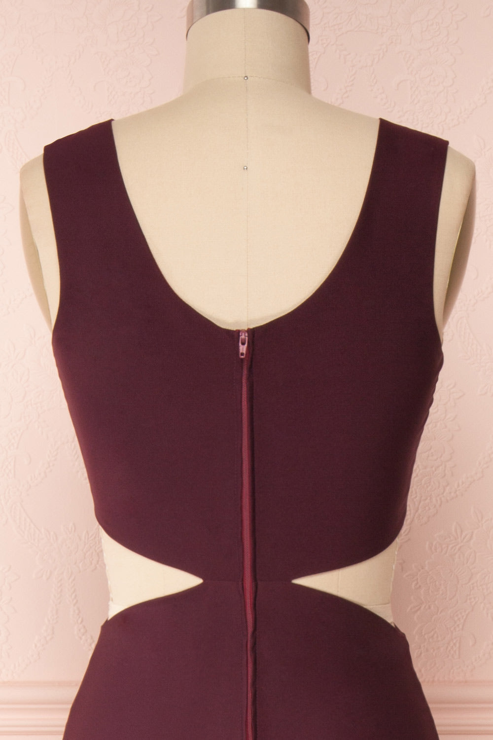 Vallata Wine | Burgundy Maxi Dress with Cut-Outs by Arti Gogna