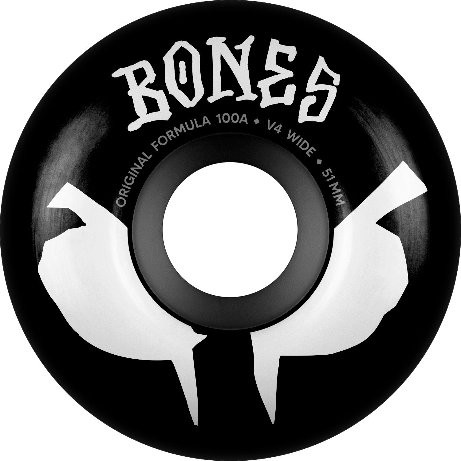 Bones OG Formula Original V4 Wides 51mm 100a Wheels - Black (Set of 4)