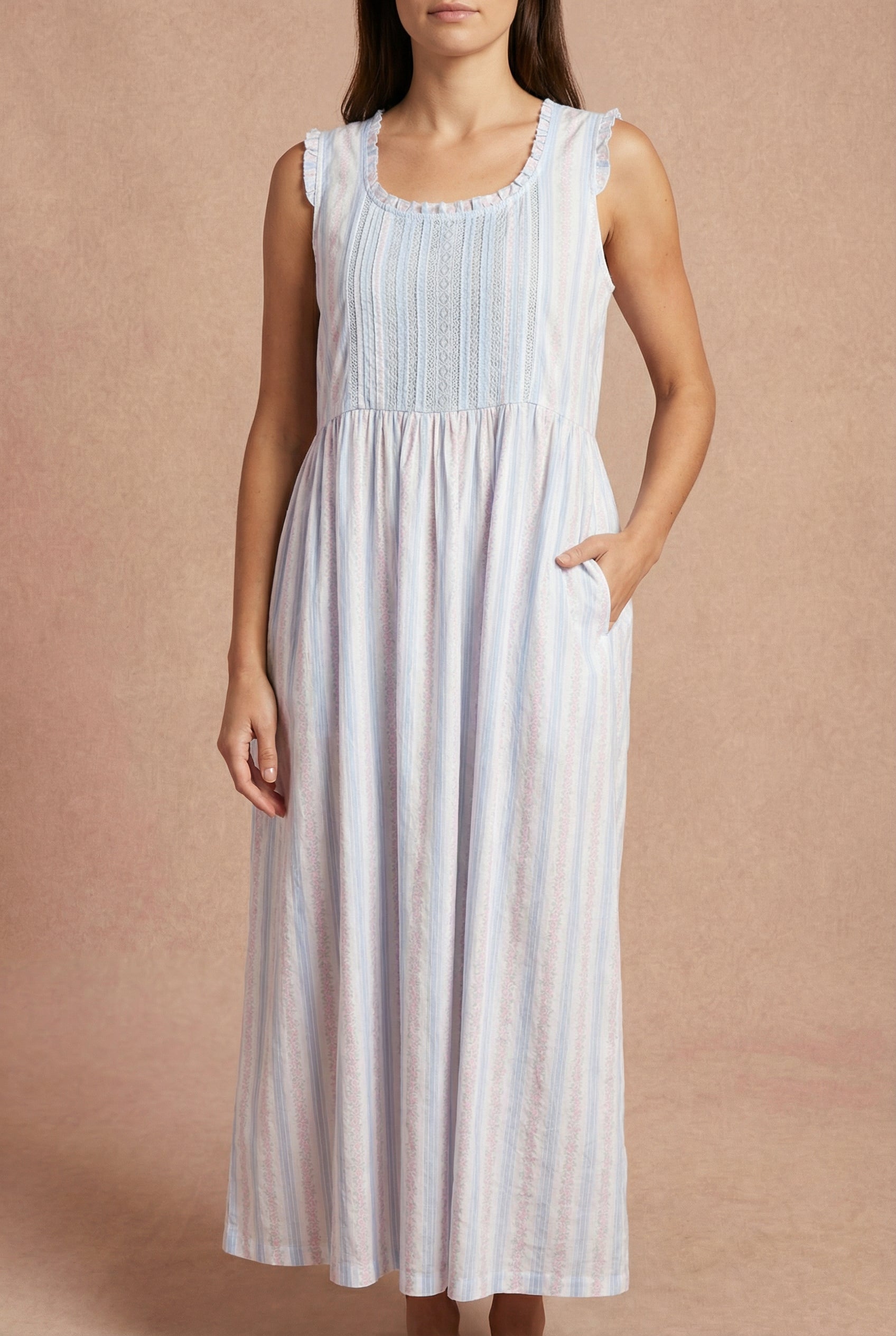 Wrenlee | Sleeveless Nightgown with Pockets by April Cornell