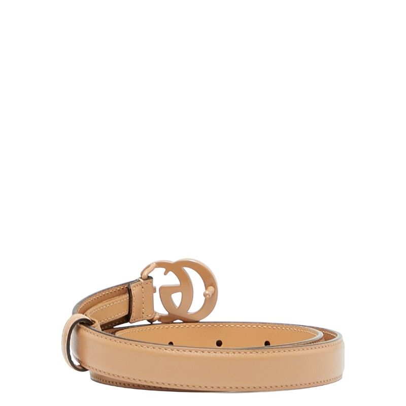 Gucci GG Marmont Belt Size 70/28 Beige Leather