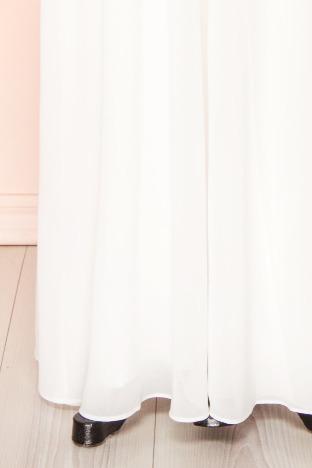 Adelphia Ivory | V-Neck Chiffon Maxi Dress