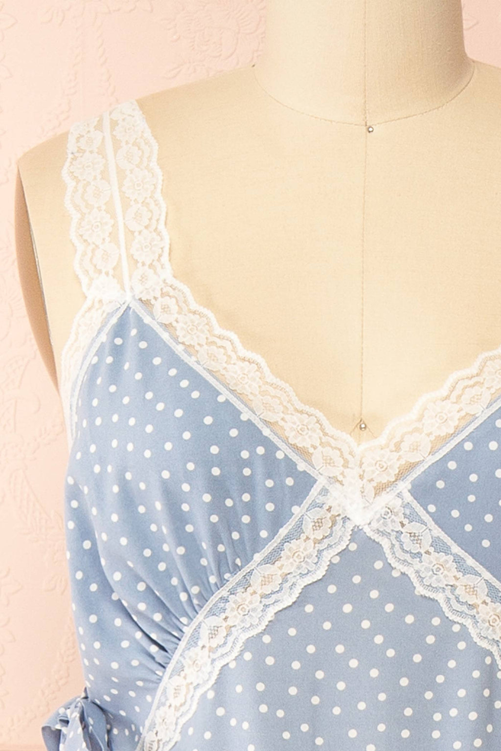 Aderyn | Blue Maxi Dress with Polka Dots