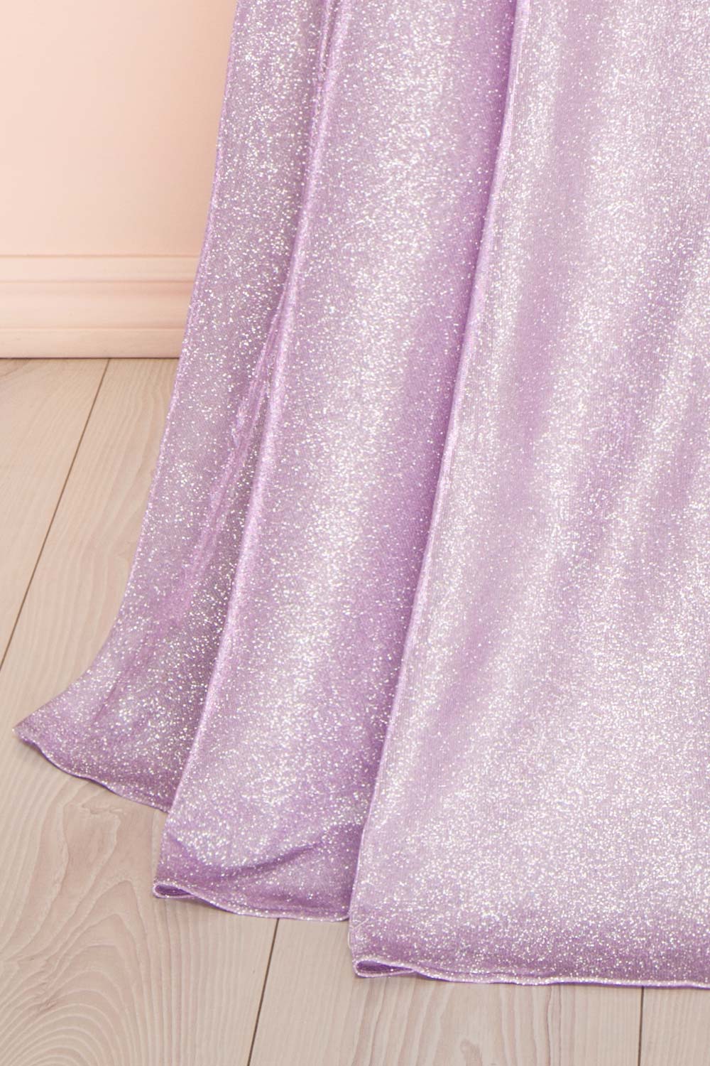 Adoxia | Sparkly Lavender Maxi Dress w/ Corset Back