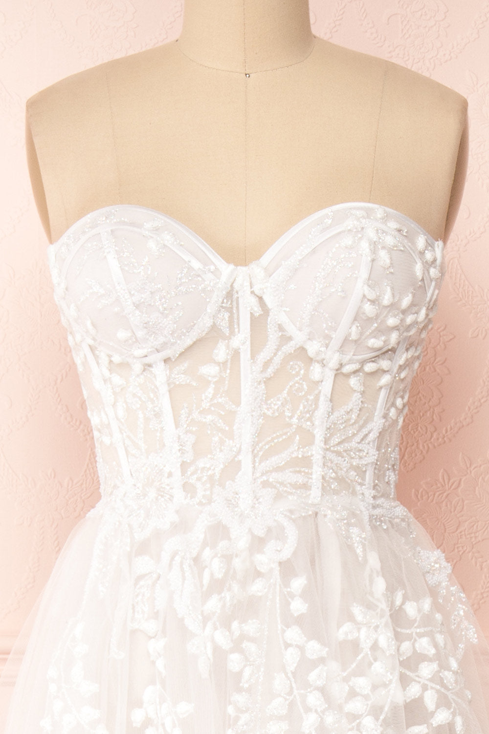 Adrasthee | Bustier Wedding Dress with Slit