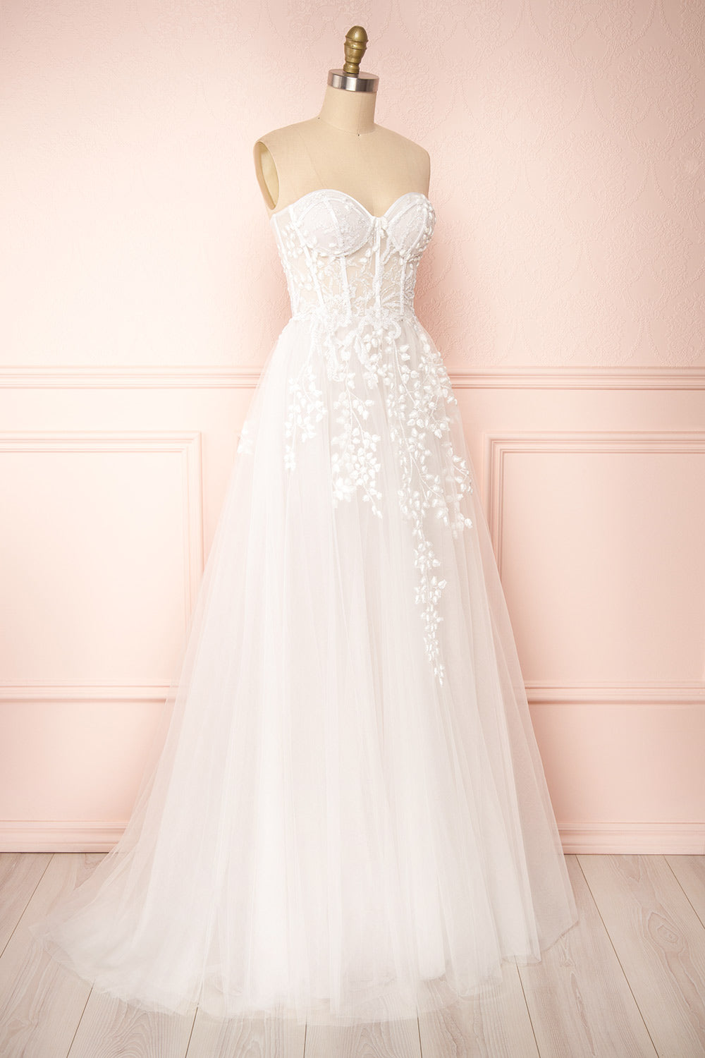 Adrasthee | Bustier Wedding Dress with Slit