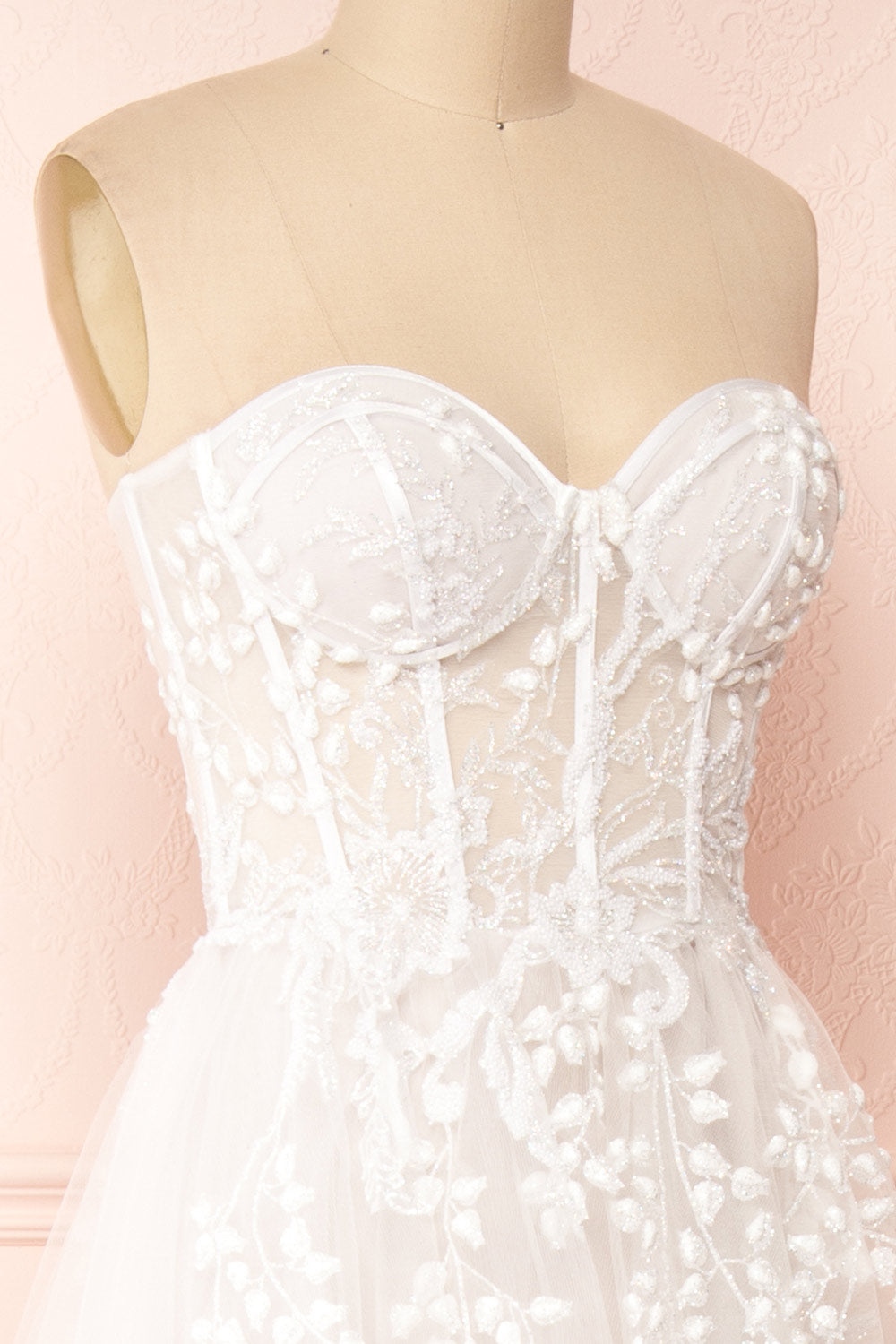 Adrasthee | Bustier Wedding Dress with Slit