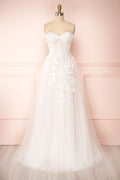Adrasthee | Bustier Wedding Dress with Slit