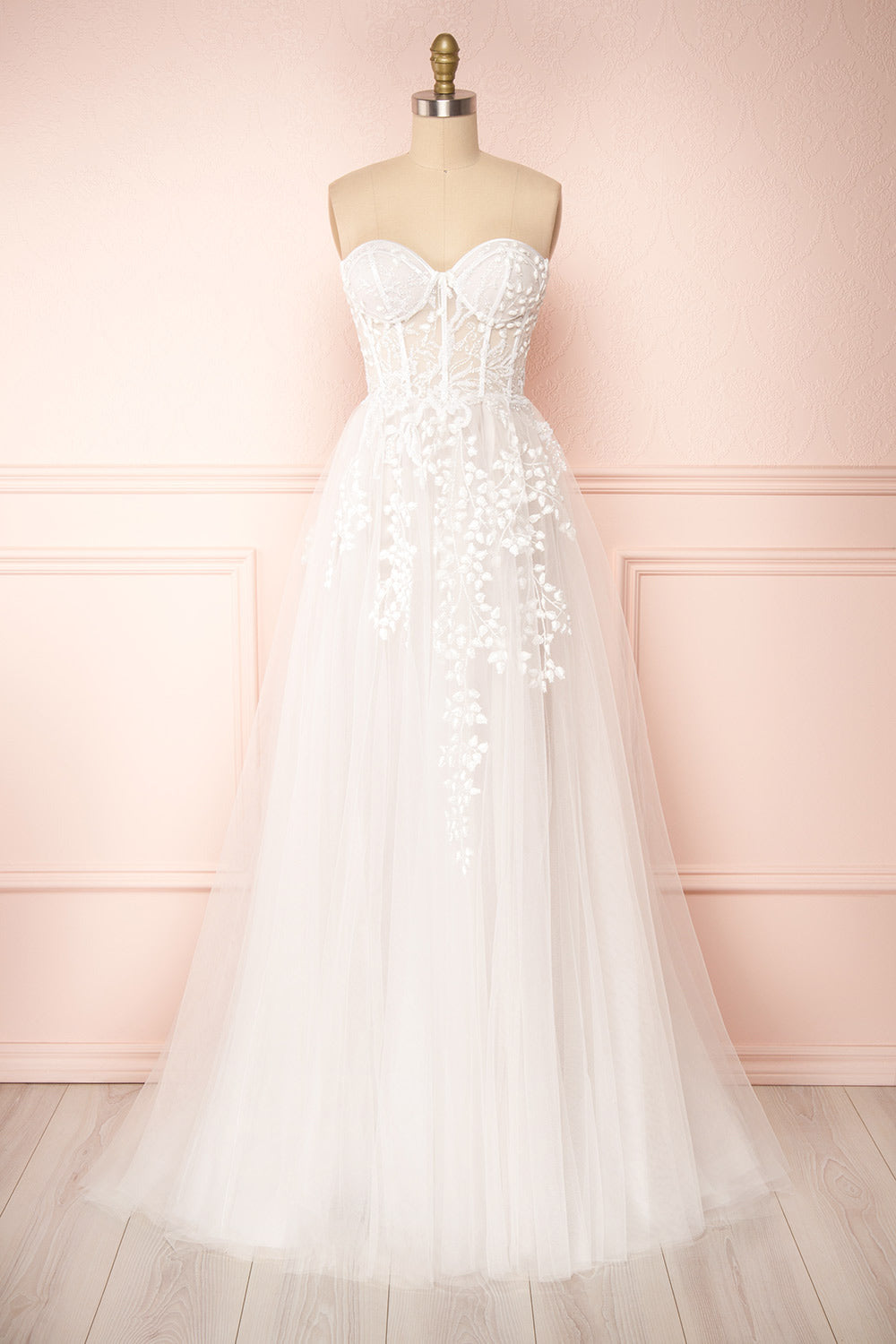 Adrasthee | Bustier Wedding Dress with Slit