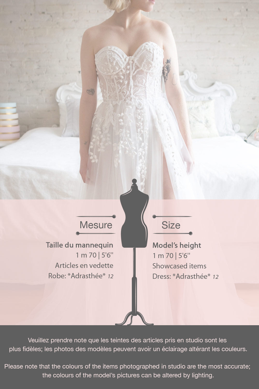Adrasthee | Bustier Wedding Dress with Slit
