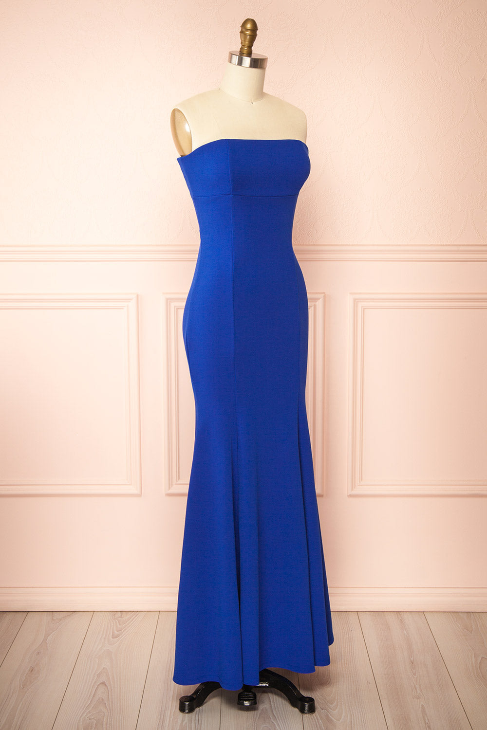Aeji Blue | Strapless Mermaid Dress with Corset Back