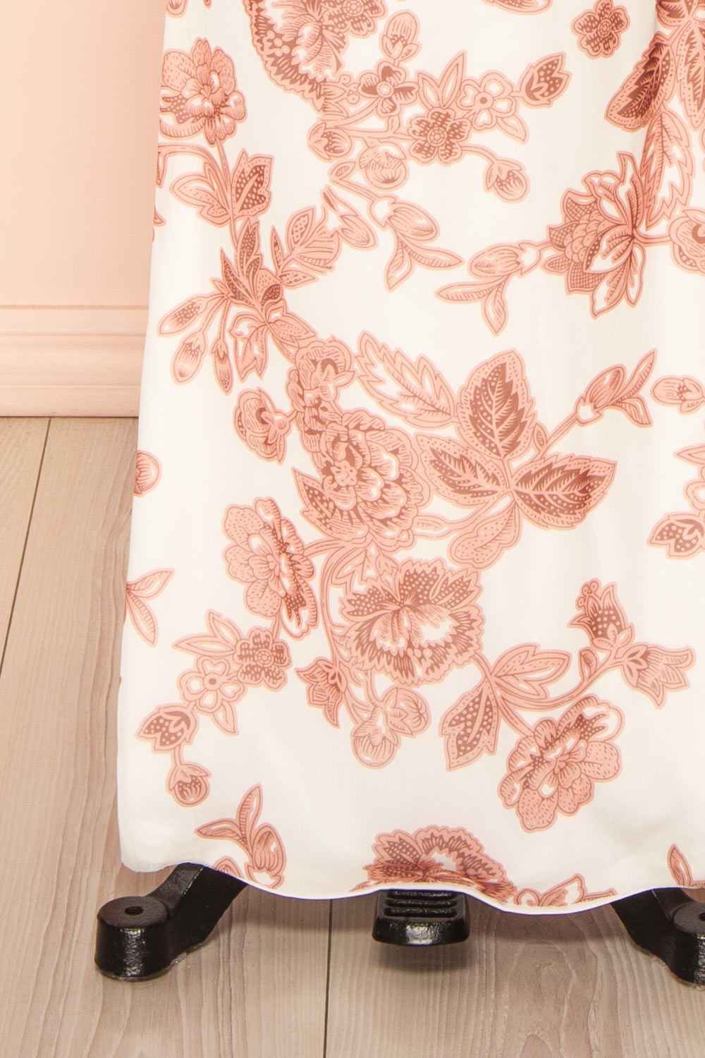 Aileen Pink | Floral Maxi Mermaid Dress with Open Back
