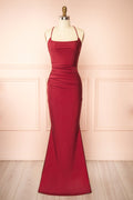 Akari Burgundy | Mermaid Maxi Dress