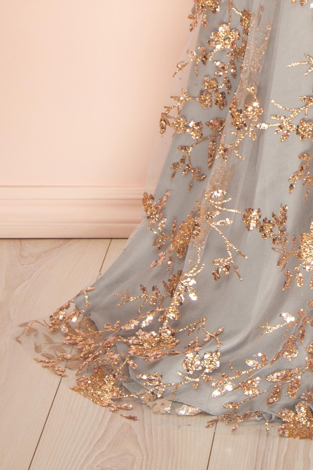 Alix Grey | Glittery V-Neck Maxi Dress