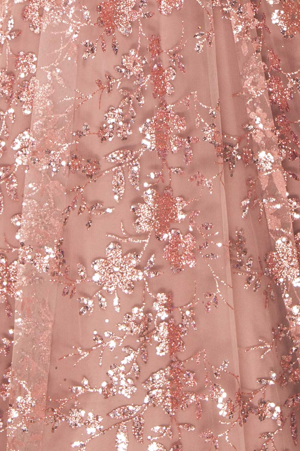 Alix Mauve | Glittery V-Neck Maxi Dress