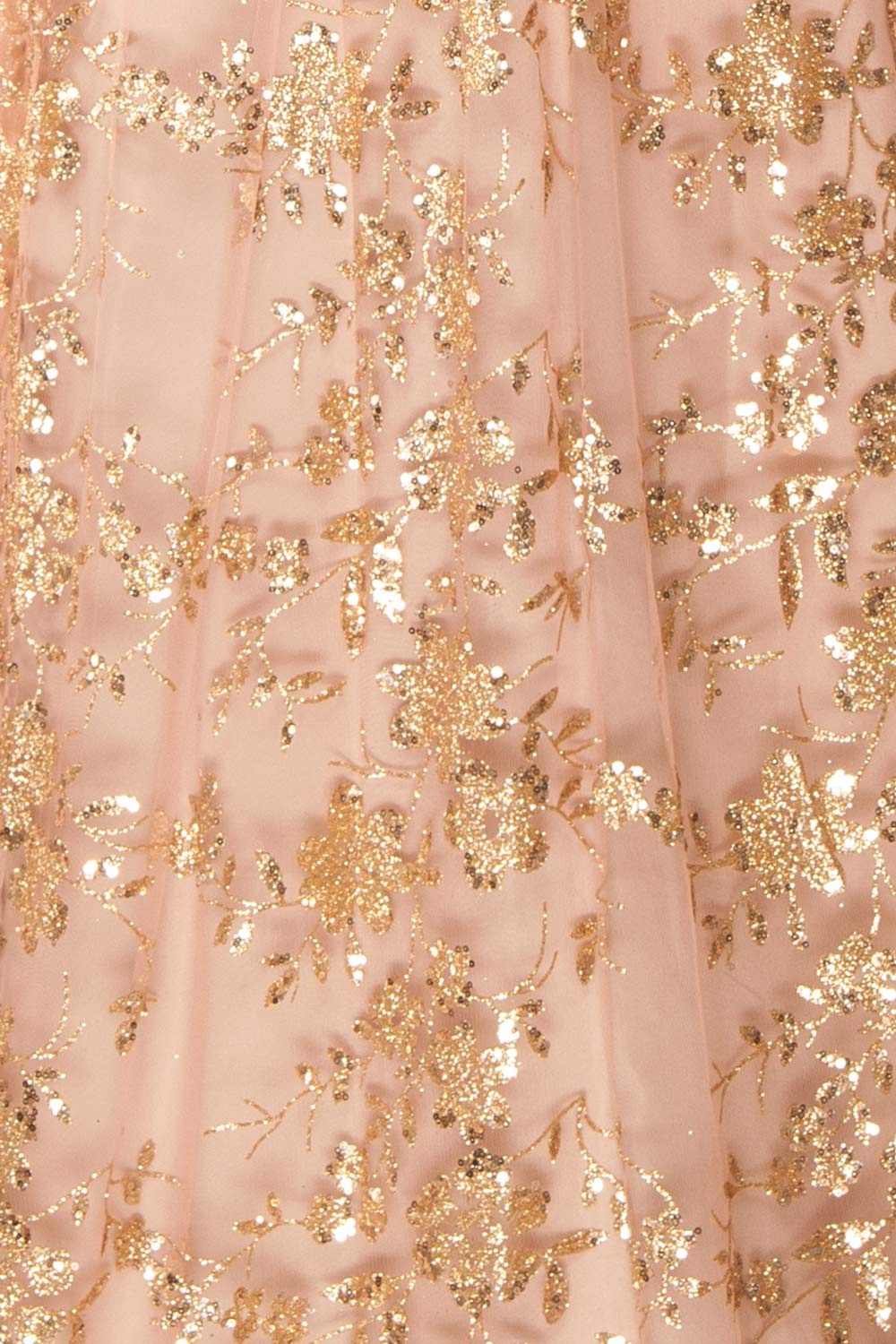Alix Taupe | Glittery V-Neck Maxi Dress