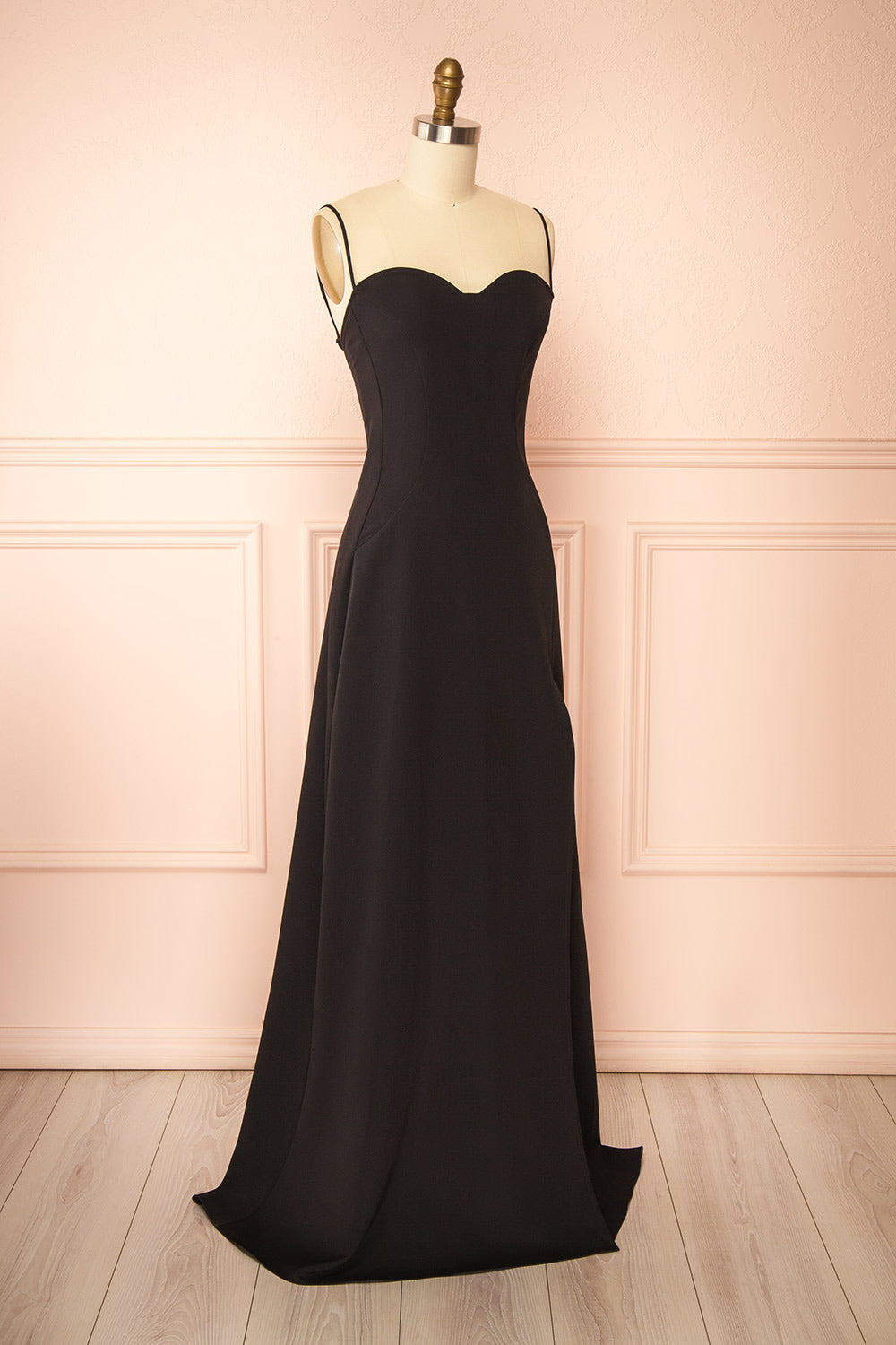 Amellia Black | A-Line Maxi Dress with Front Slit by Arti Gogna