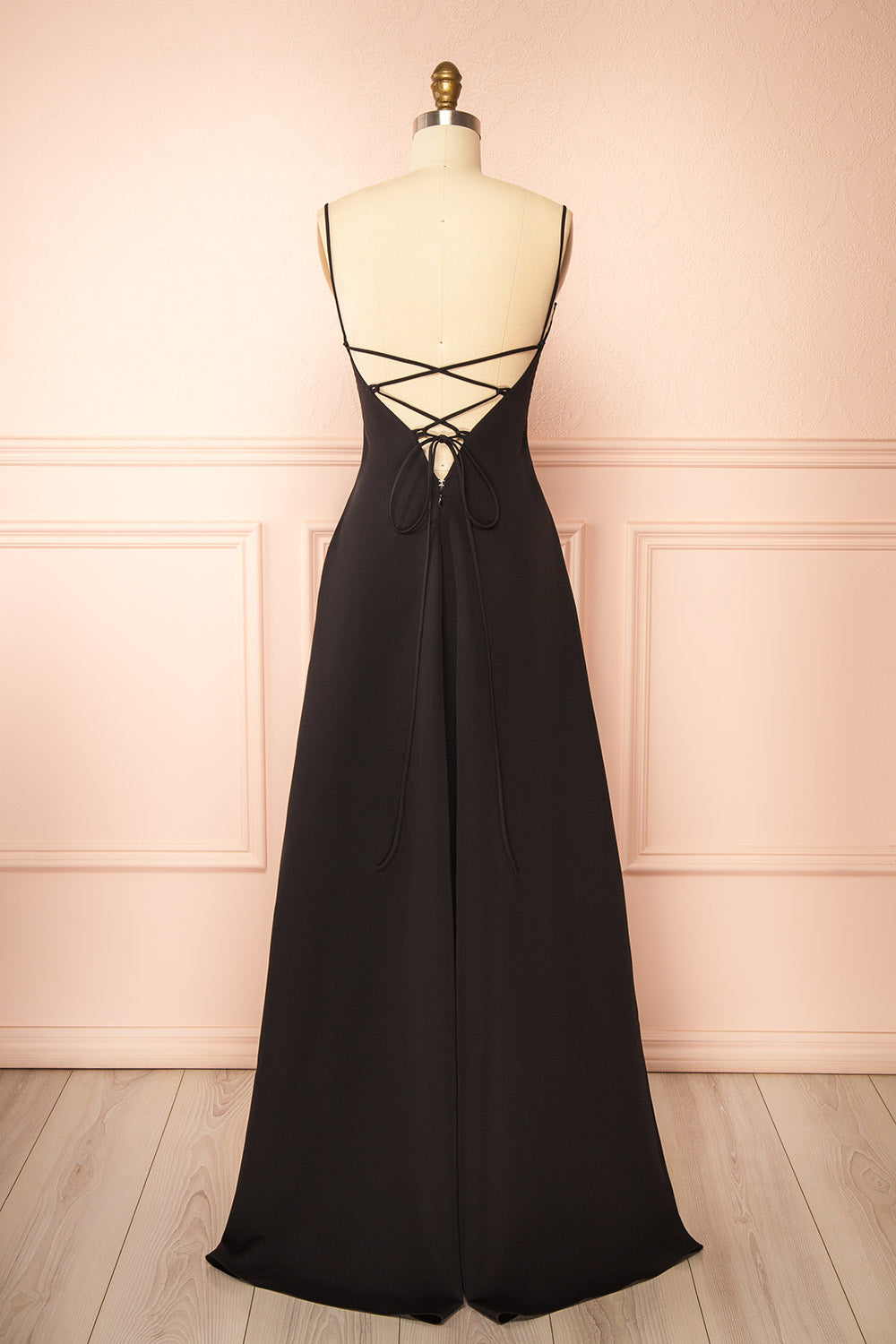Amellia Black | A-Line Maxi Dress with Front Slit by Arti Gogna