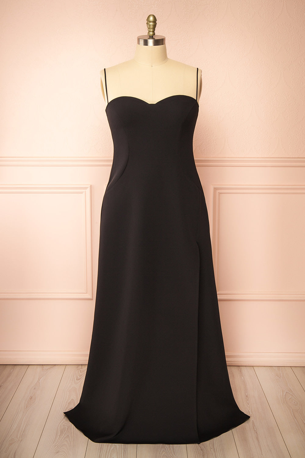 Amellia Black | A-Line Maxi Dress with Front Slit by Arti Gogna