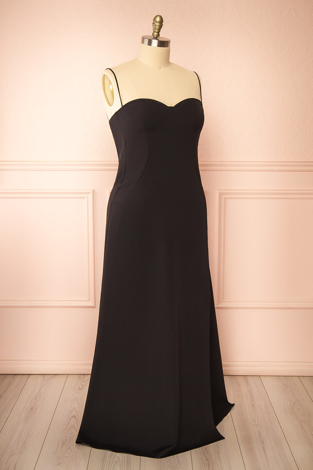 Amellia Black | A-Line Maxi Dress with Front Slit by Arti Gogna