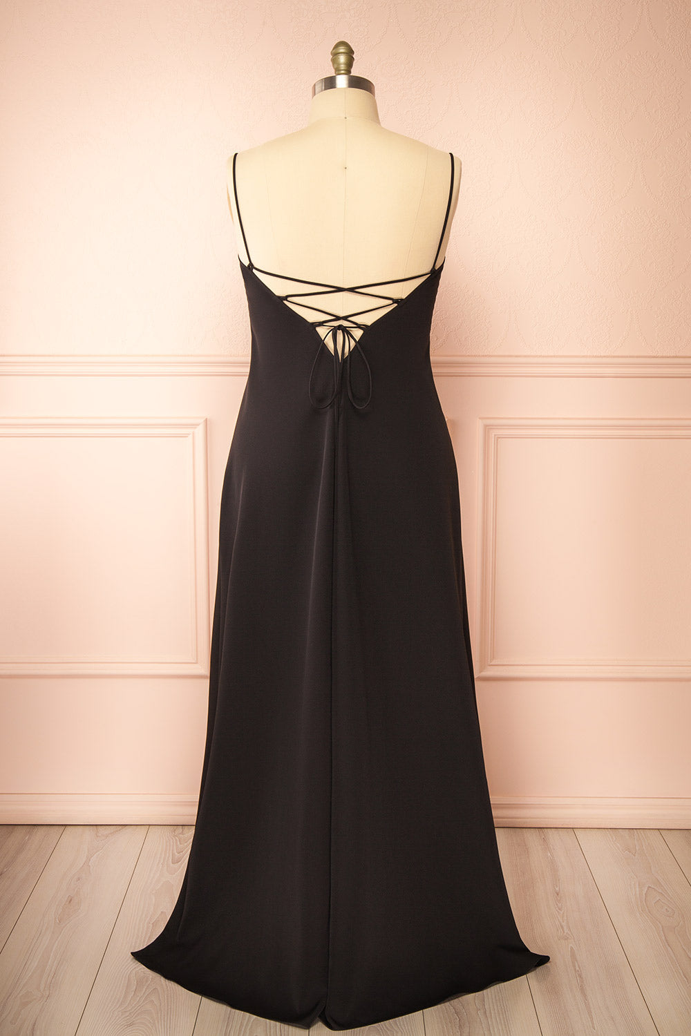 Amellia Black | A-Line Maxi Dress with Front Slit by Arti Gogna