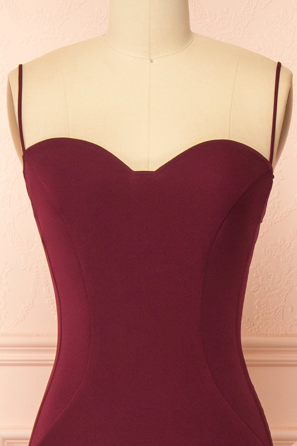 Amellia Burgundy | A-Line Maxi Dress with Front Slit by Arti Gogna