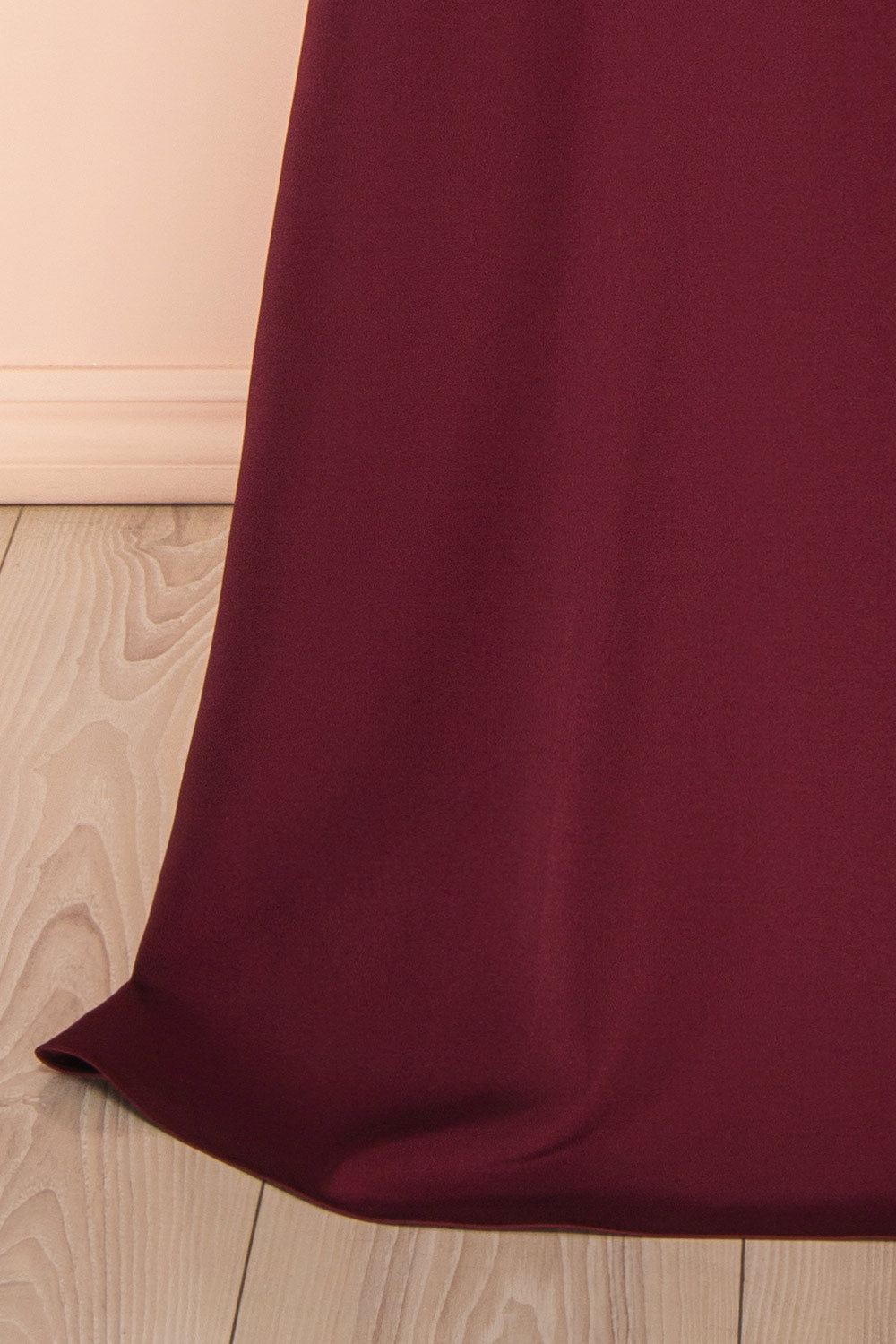 Amellia Burgundy | A-Line Maxi Dress with Front Slit by Arti Gogna