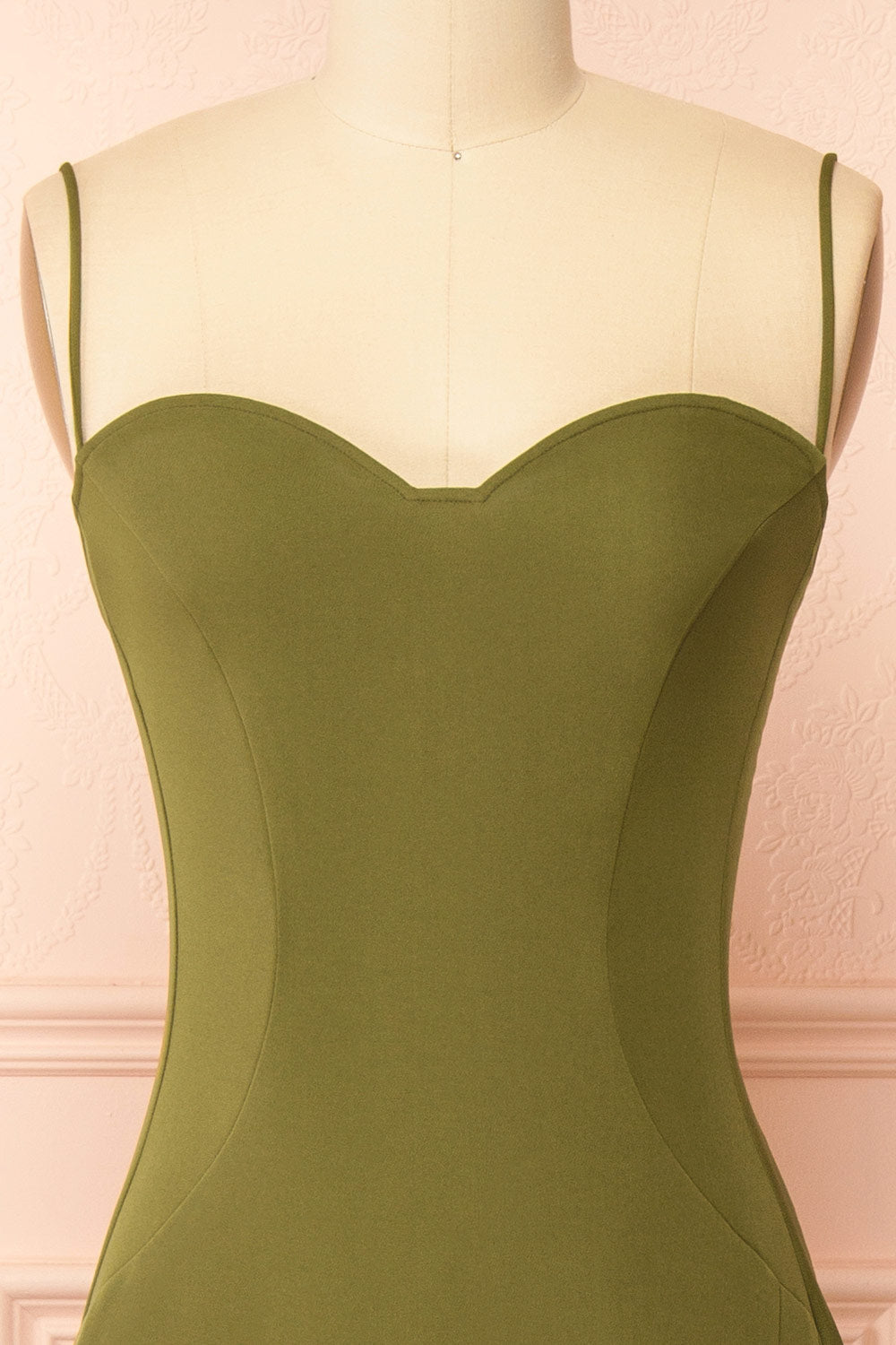 Amellia Khaki | A-Line Maxi Dress with Front Slit by Arti Gogna