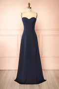Amellia Navy | A-Line Maxi Dress with Front Slit by Arti Gogna