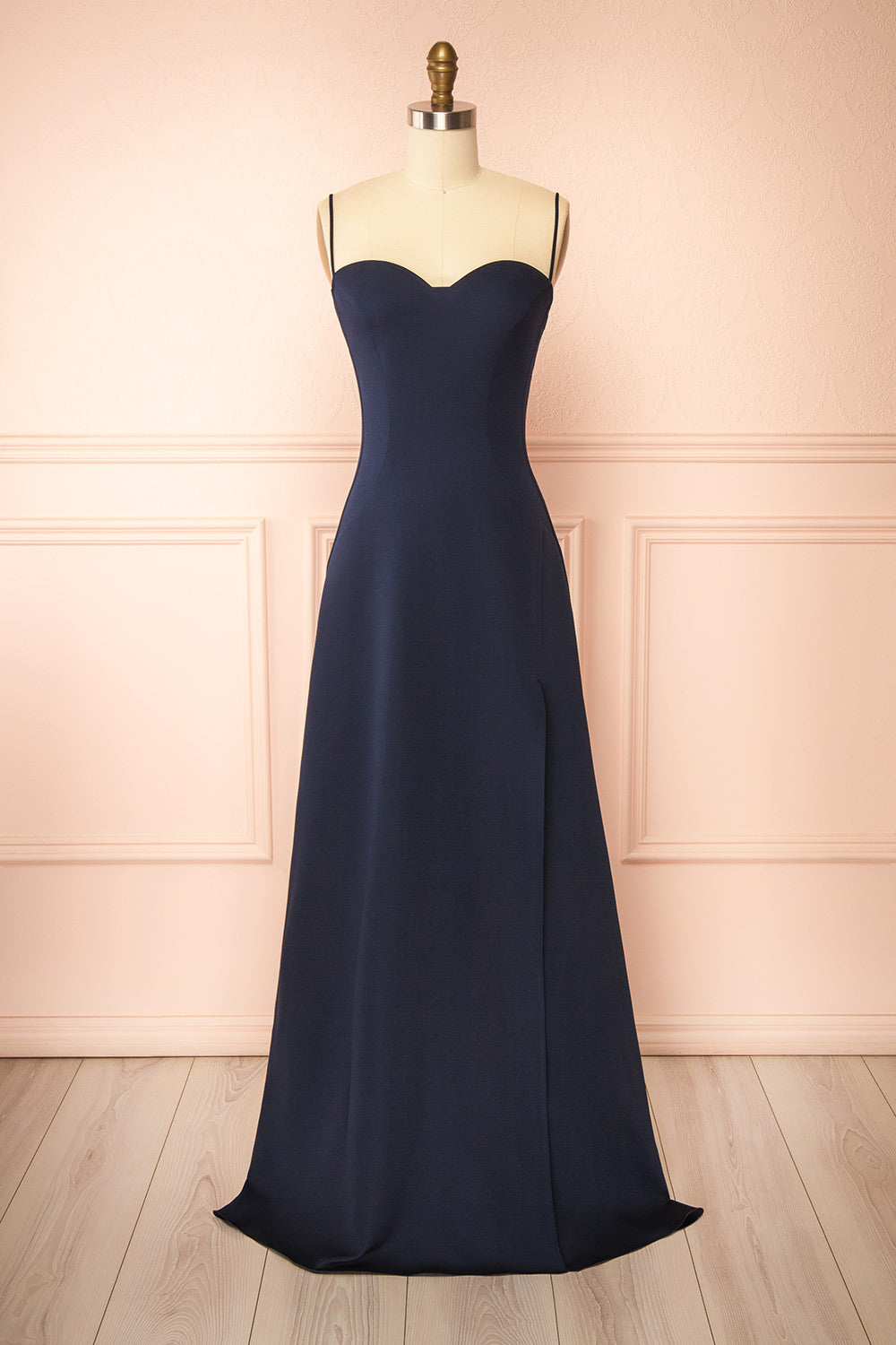 Amellia Navy | A-Line Maxi Dress with Front Slit by Arti Gogna