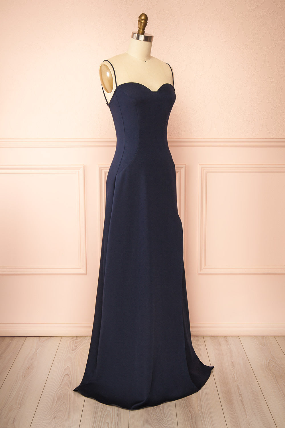 Amellia Navy | A-Line Maxi Dress with Front Slit by Arti Gogna
