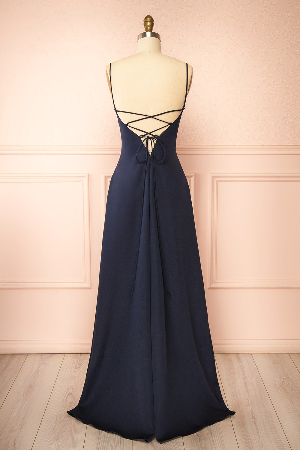 Amellia Navy | A-Line Maxi Dress with Front Slit by Arti Gogna