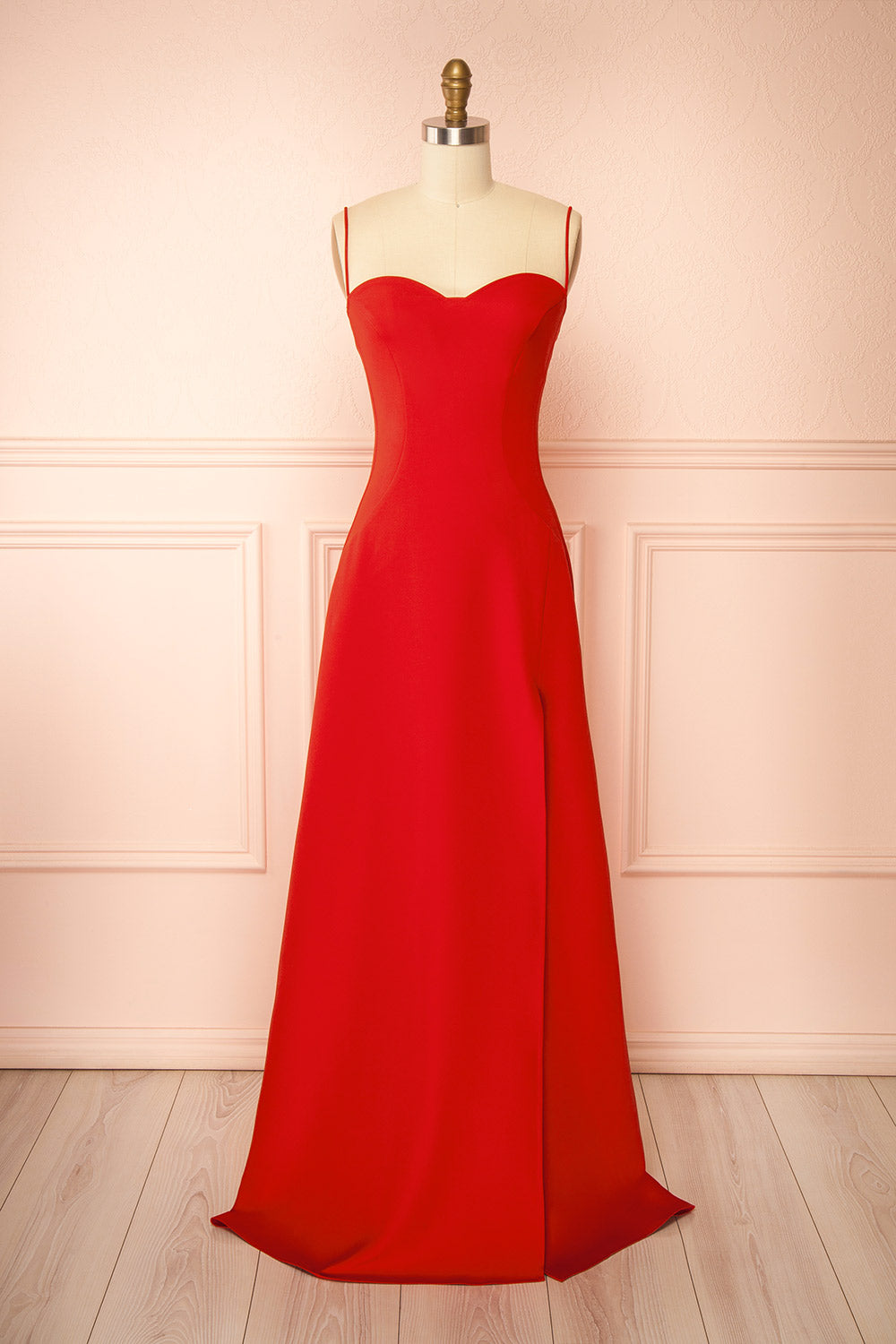 Amellia Red | A-Line Maxi Dress with Front Slit by Arti Gogna