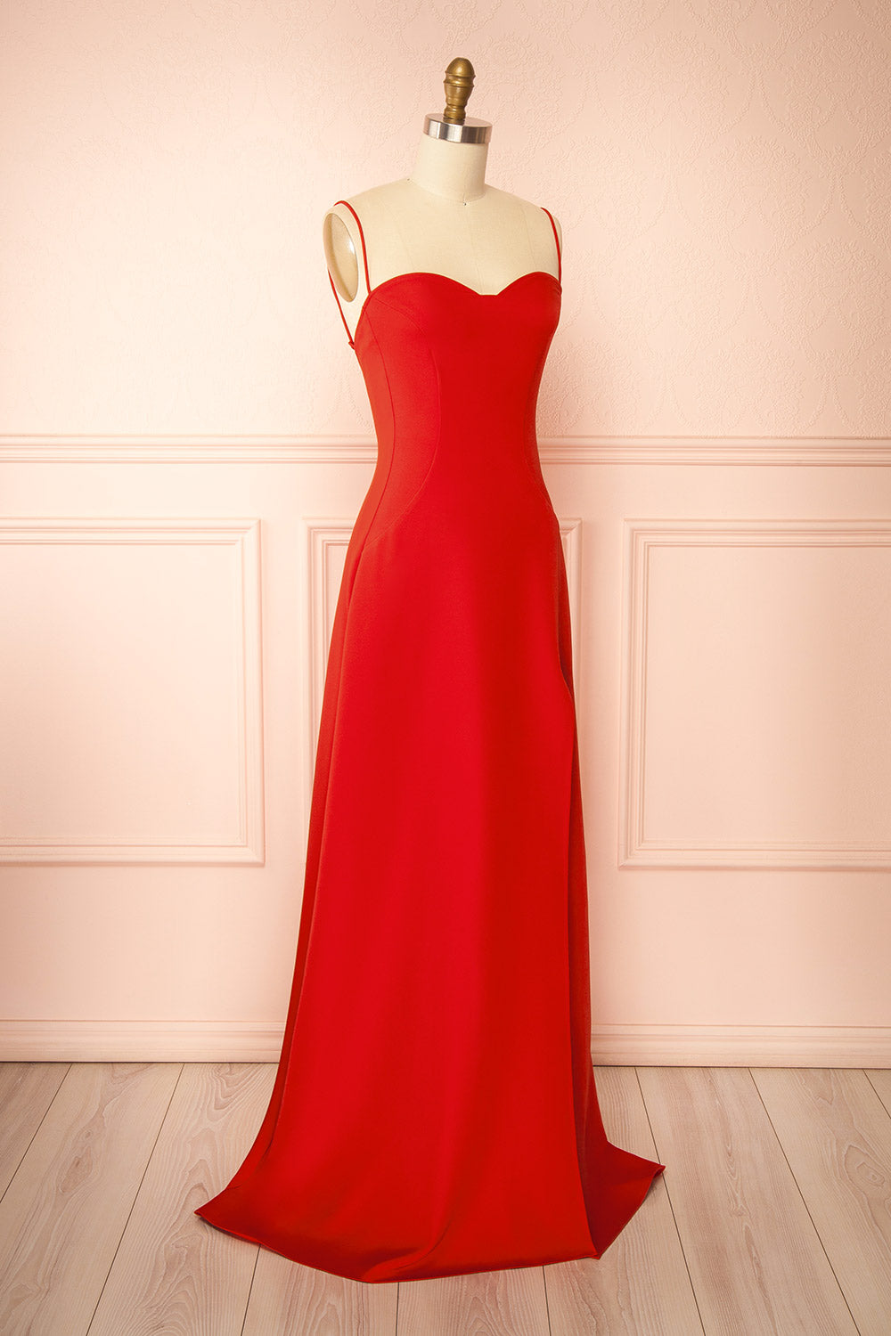 Amellia Red | A-Line Maxi Dress with Front Slit by Arti Gogna