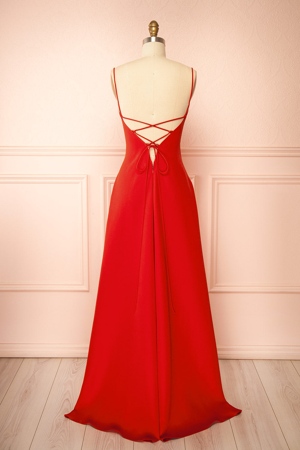 Amellia Red | A-Line Maxi Dress with Front Slit by Arti Gogna