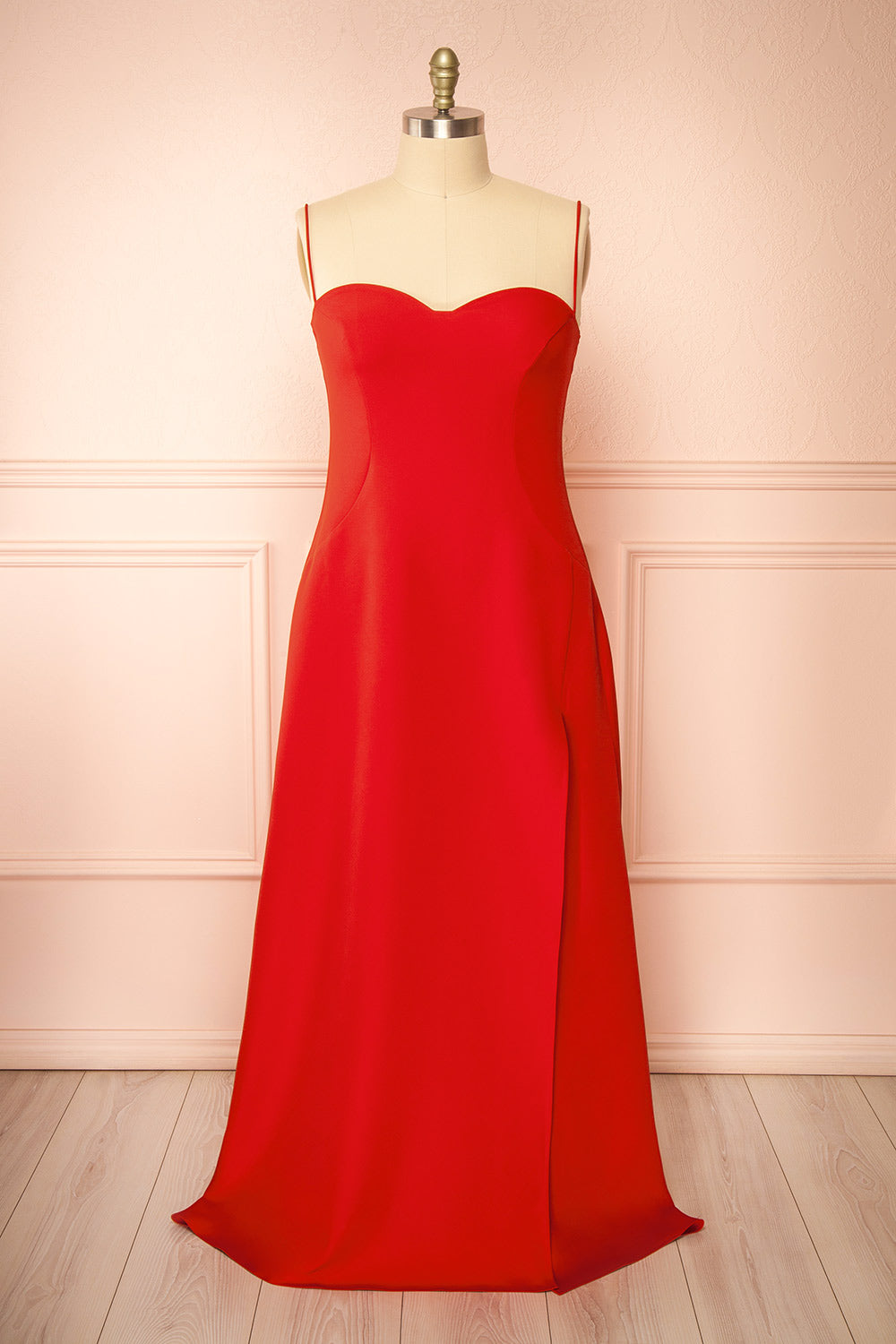 Amellia Red | A-Line Maxi Dress with Front Slit by Arti Gogna