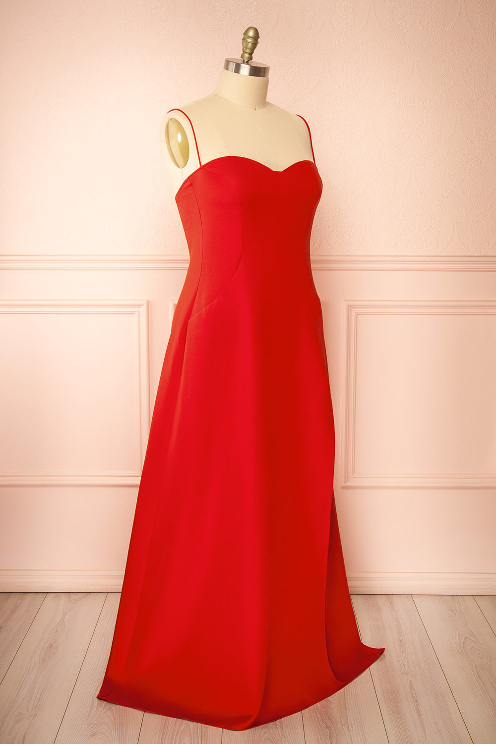 Amellia Red | A-Line Maxi Dress with Front Slit by Arti Gogna