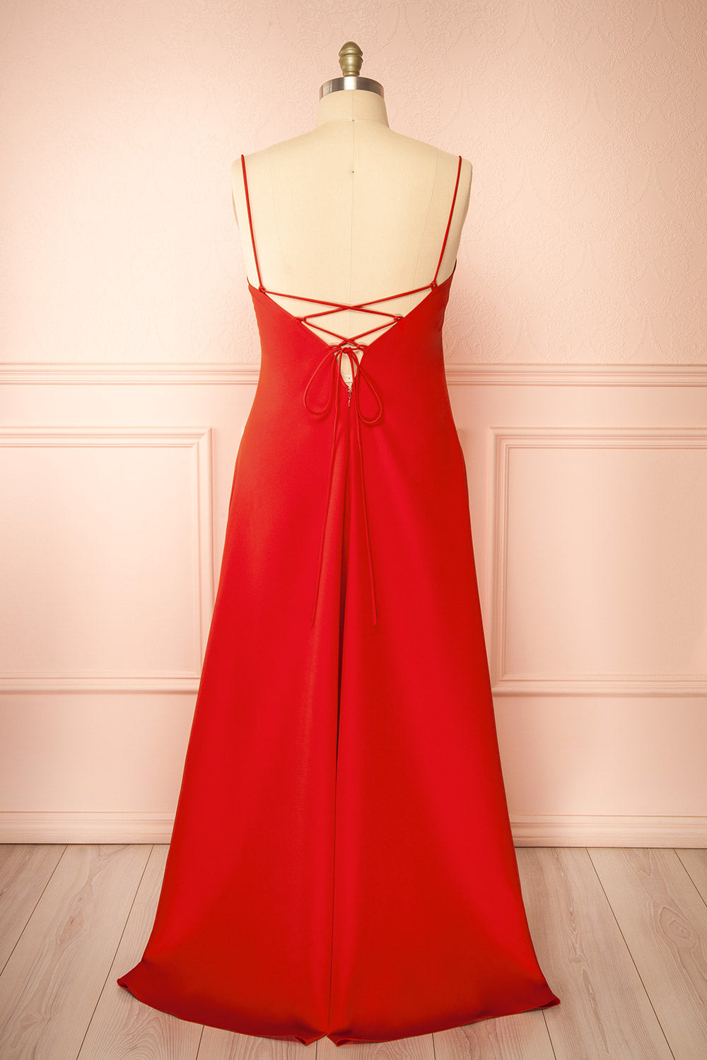 Amellia Red | A-Line Maxi Dress with Front Slit by Arti Gogna