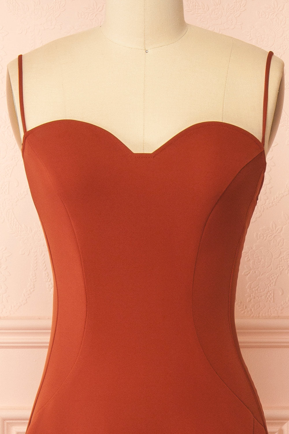Amellia Rust | A-Line Maxi Dress with Front Slit by Arti Gogna