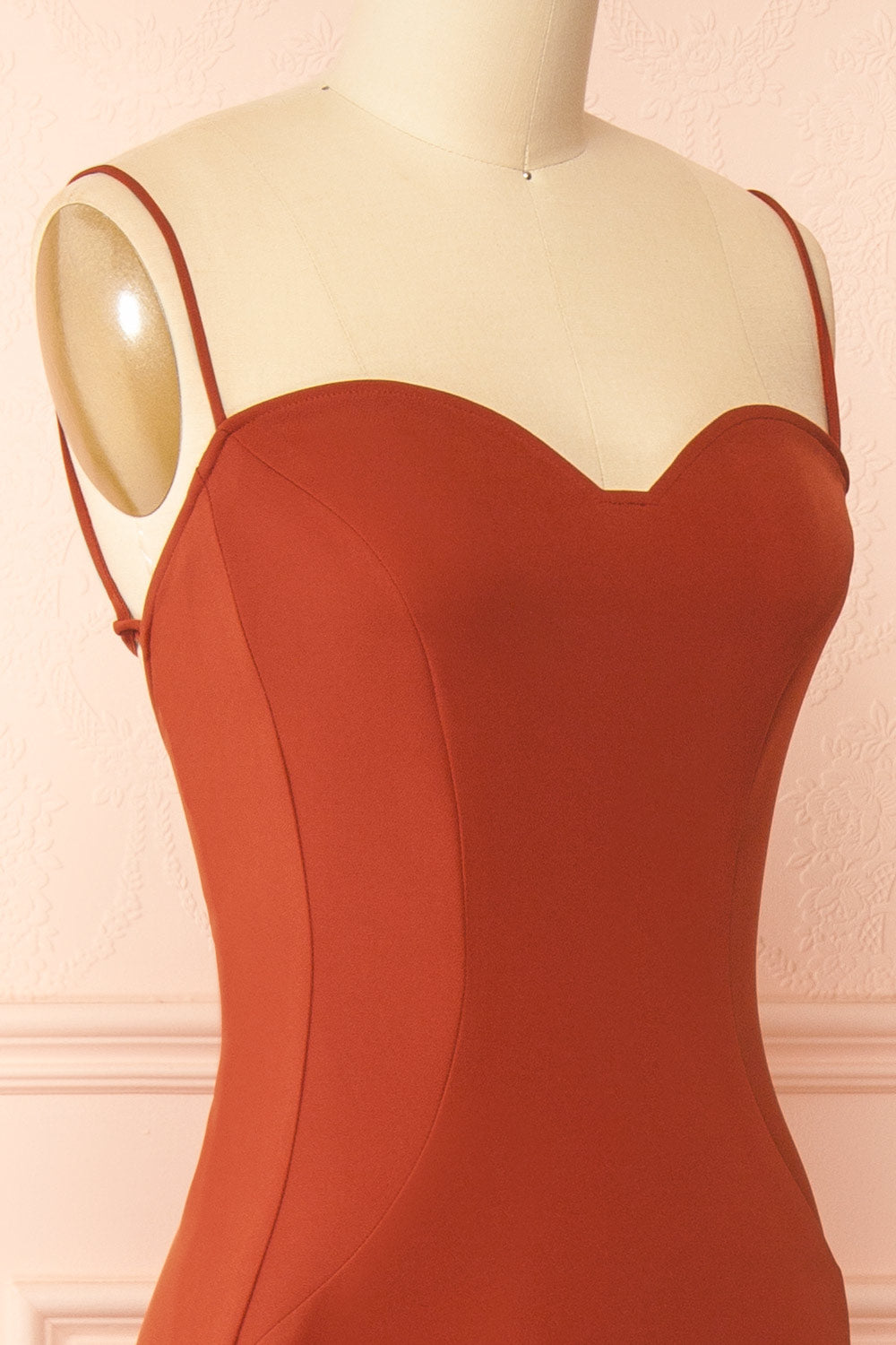 Amellia Rust | A-Line Maxi Dress with Front Slit by Arti Gogna