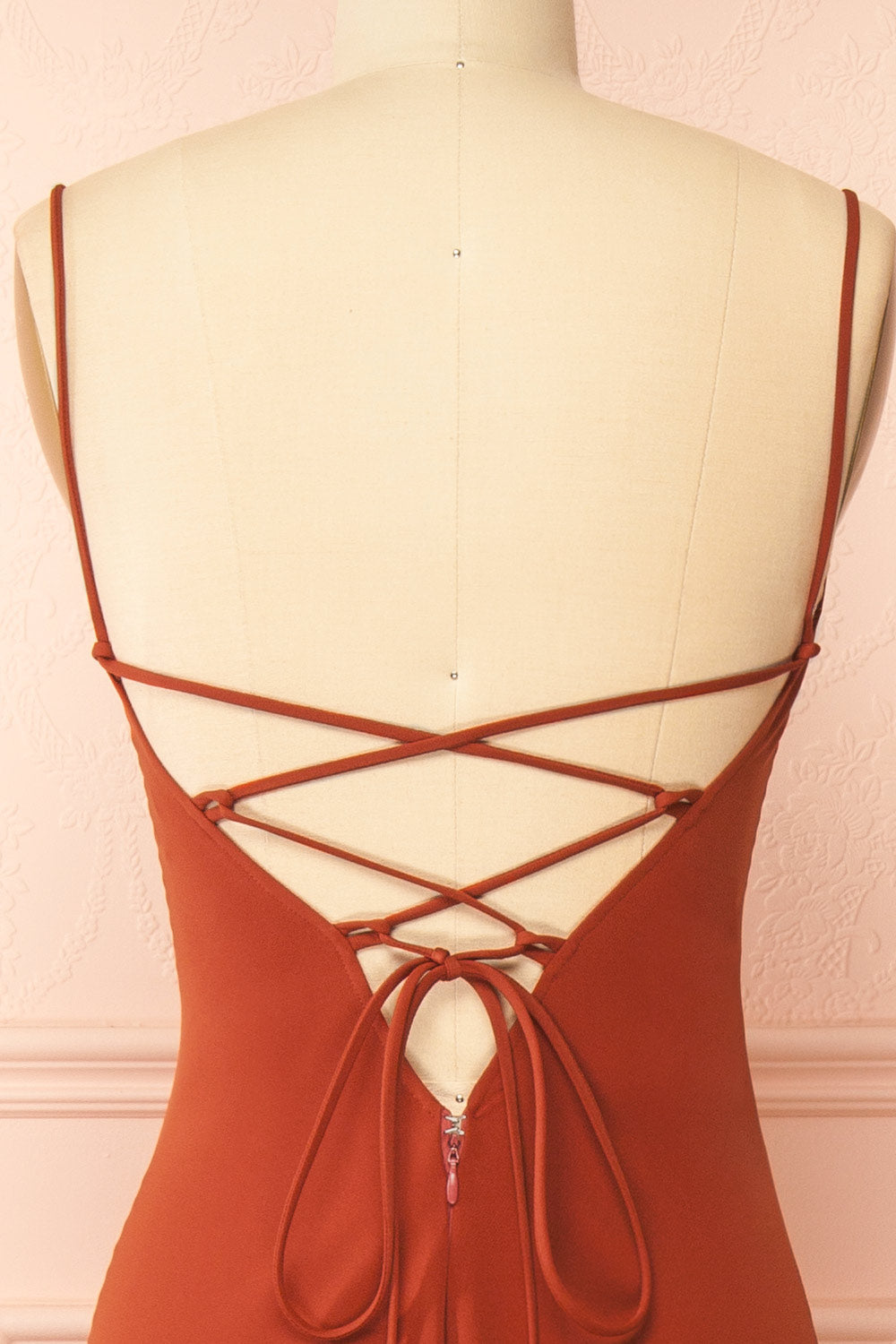 Amellia Rust | A-Line Maxi Dress with Front Slit by Arti Gogna