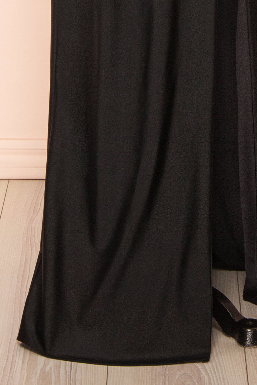 Angelina Black | Maxi Dress with Mesh Underbust and Slit by Arti Gogna