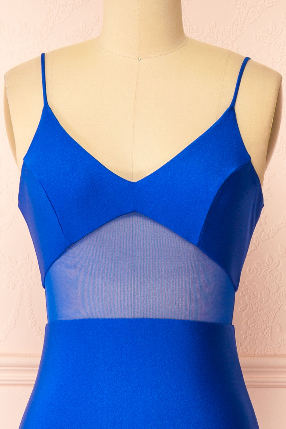 Angelina Blue | Maxi Dress with Mesh Underbust and Slit by Arti Gogna