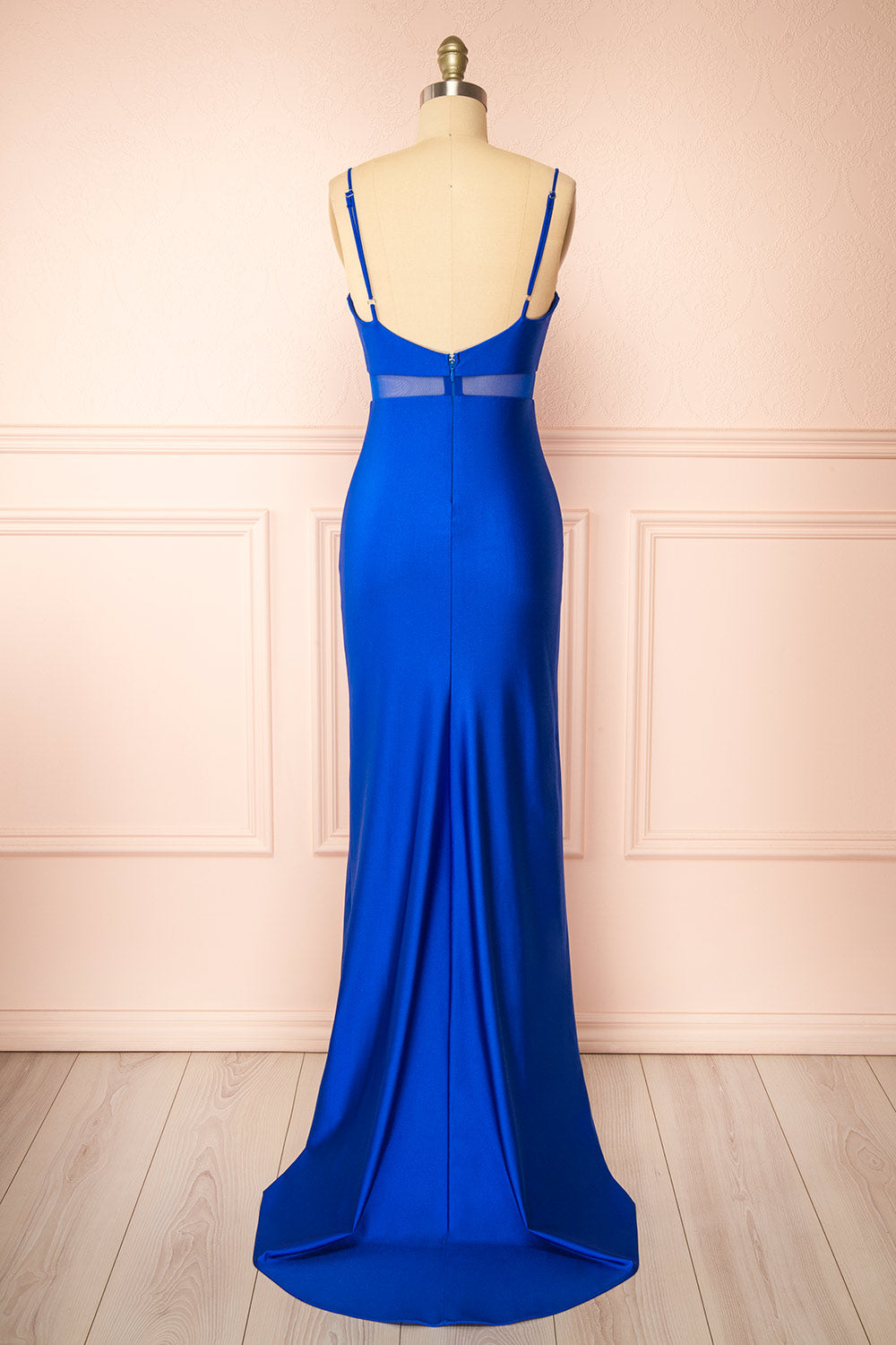 Angelina Blue | Maxi Dress with Mesh Underbust and Slit by Arti Gogna