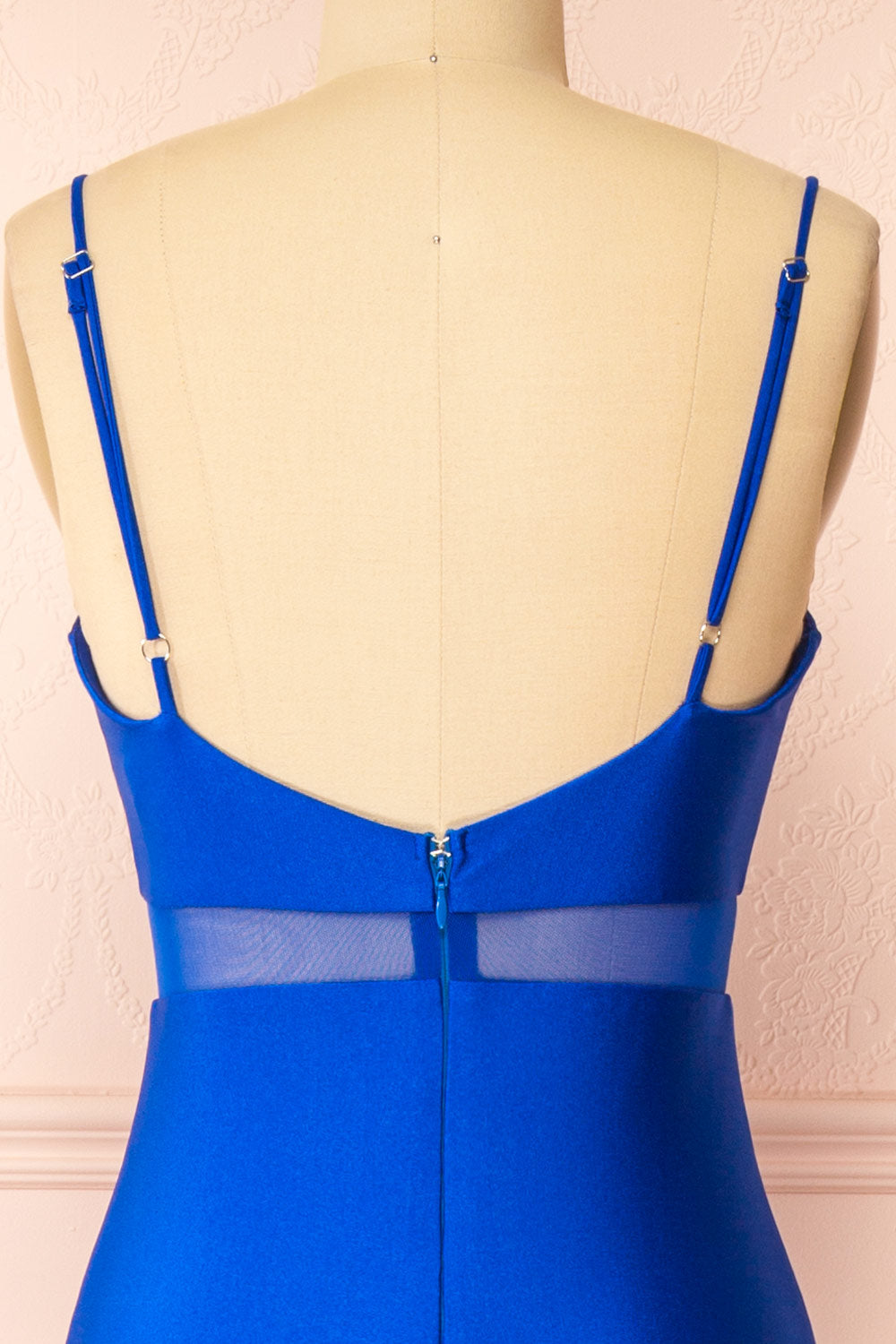 Angelina Blue | Maxi Dress with Mesh Underbust and Slit by Arti Gogna