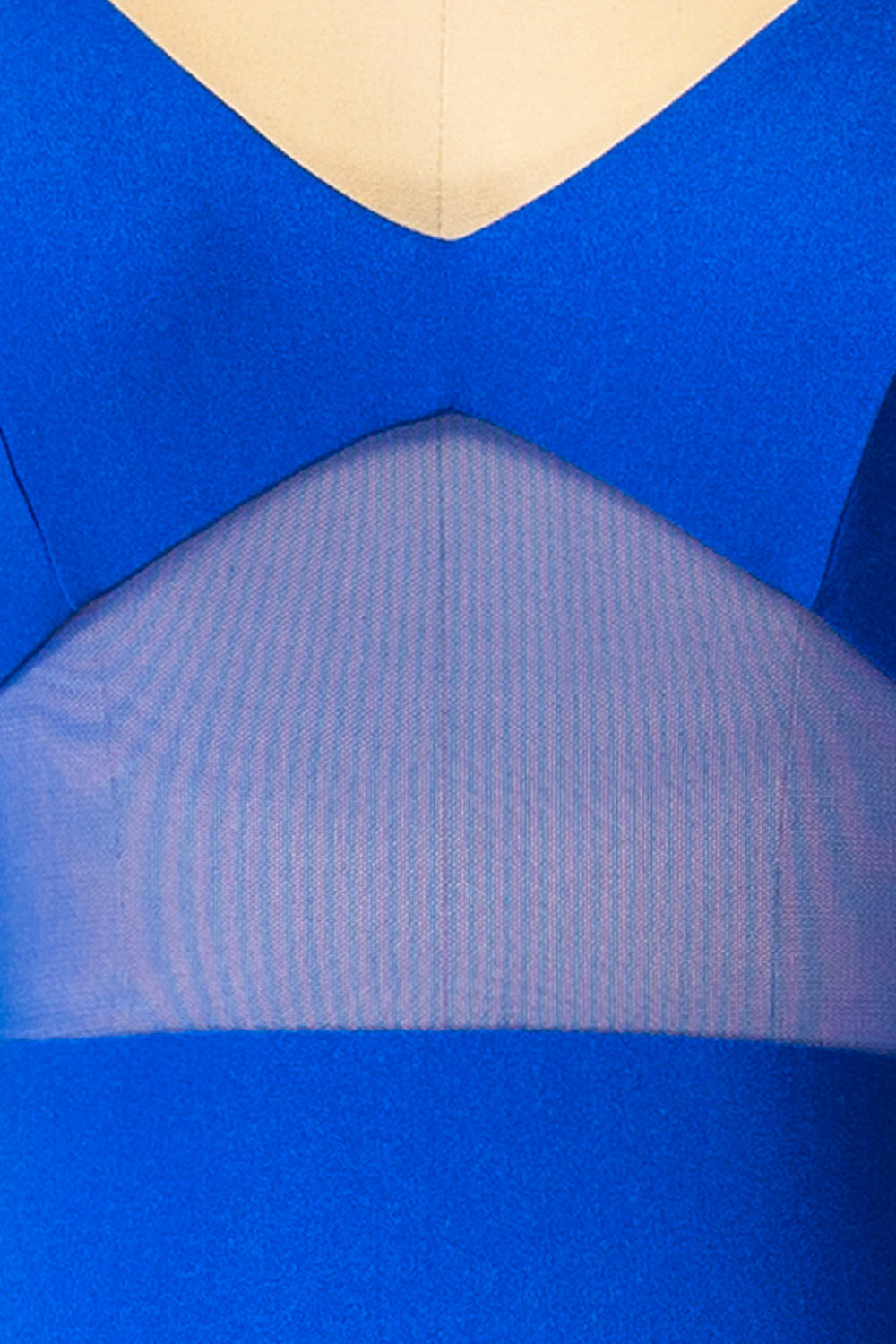 Angelina Blue | Maxi Dress with Mesh Underbust and Slit by Arti Gogna