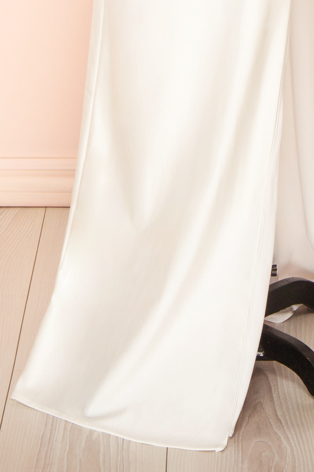 Angelina Ivory | Maxi Dress with Mesh Underbust and Slit by Arti Gogna