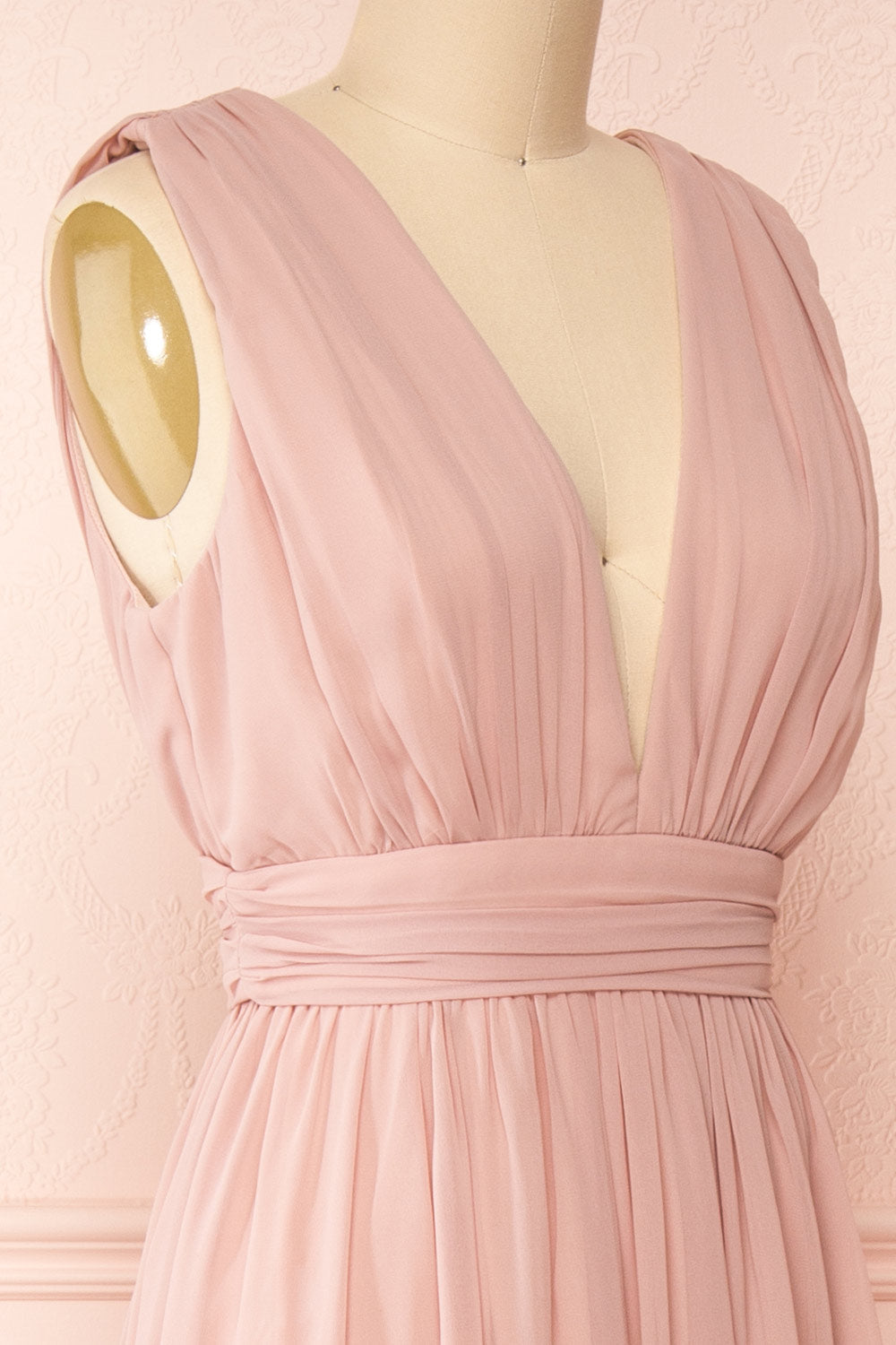 Animos Taupe | V-Neck Maxi Dress