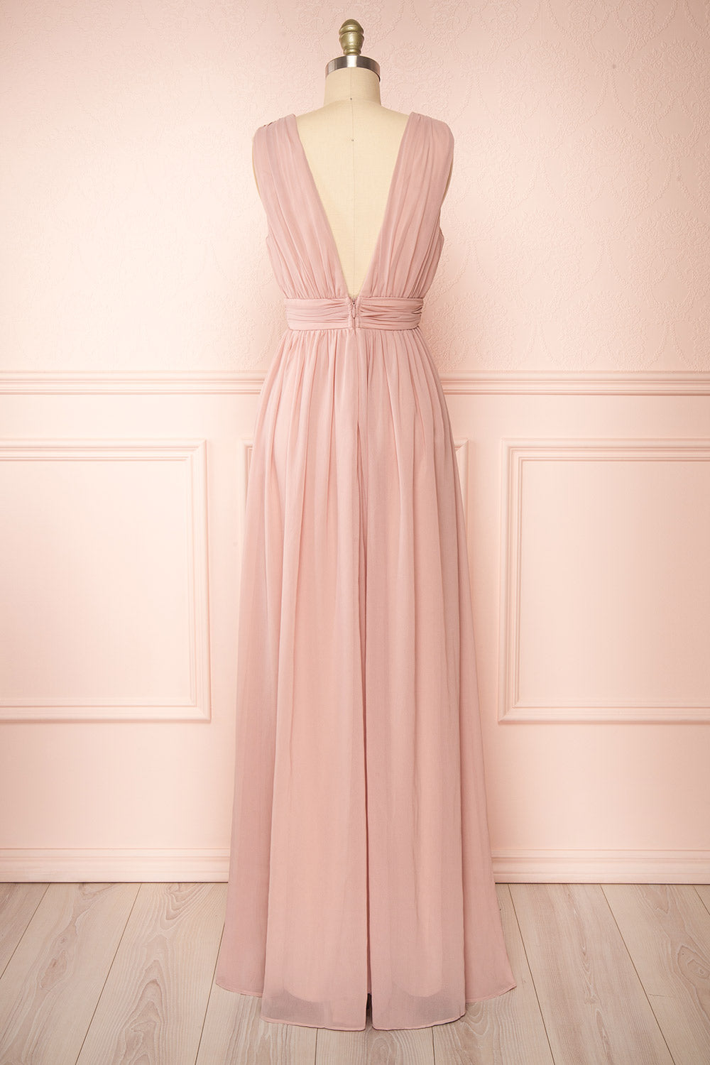 Animos Taupe | V-Neck Maxi Dress