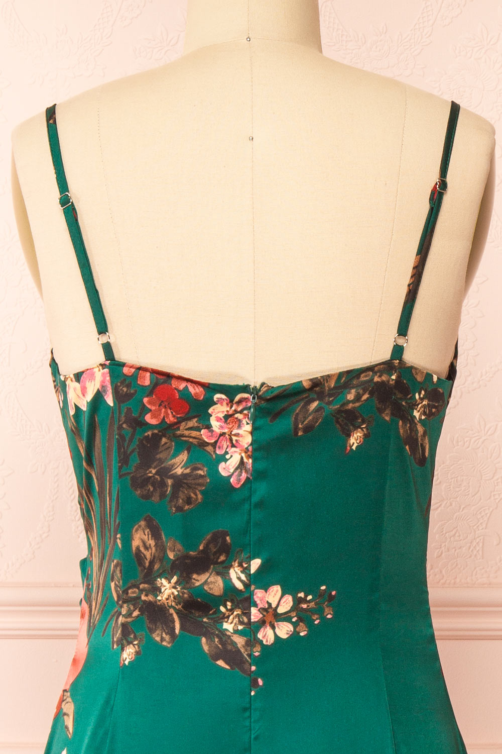 Annelise Green | Cowl Neck Floral Midi Dress